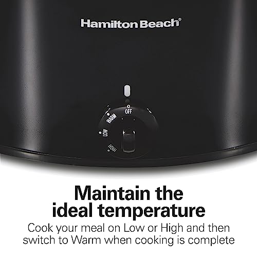 Hamilton Beach Stay or Go 6-Quart Portable Slow Cooker, Black U3266