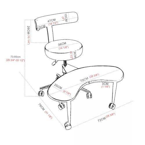 ADHD Office Chair Cross Legged with Foot Rest, Adjustable Ergonomic Stool for Short People (Blue) Z386407