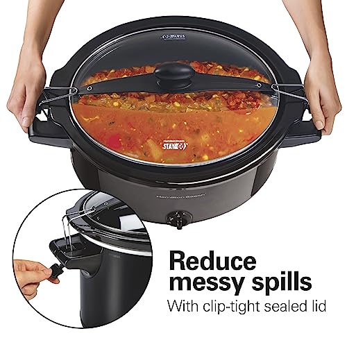 Hamilton Beach Stay or Go 6-Quart Portable Slow Cooker, Black U3266
