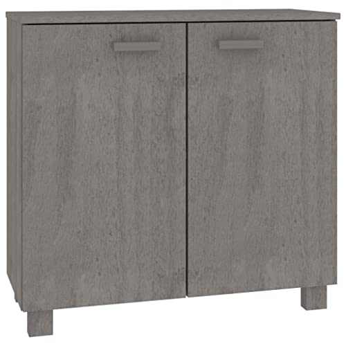 Buffets & Sideboards Sideboard Light Gray Solid Wood Pine with 2 Doors W320135