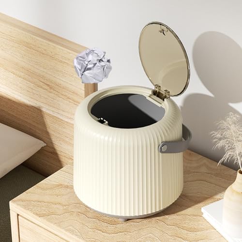 Mini Trash Can with Lid for Desk, Office, Bathroom X421329