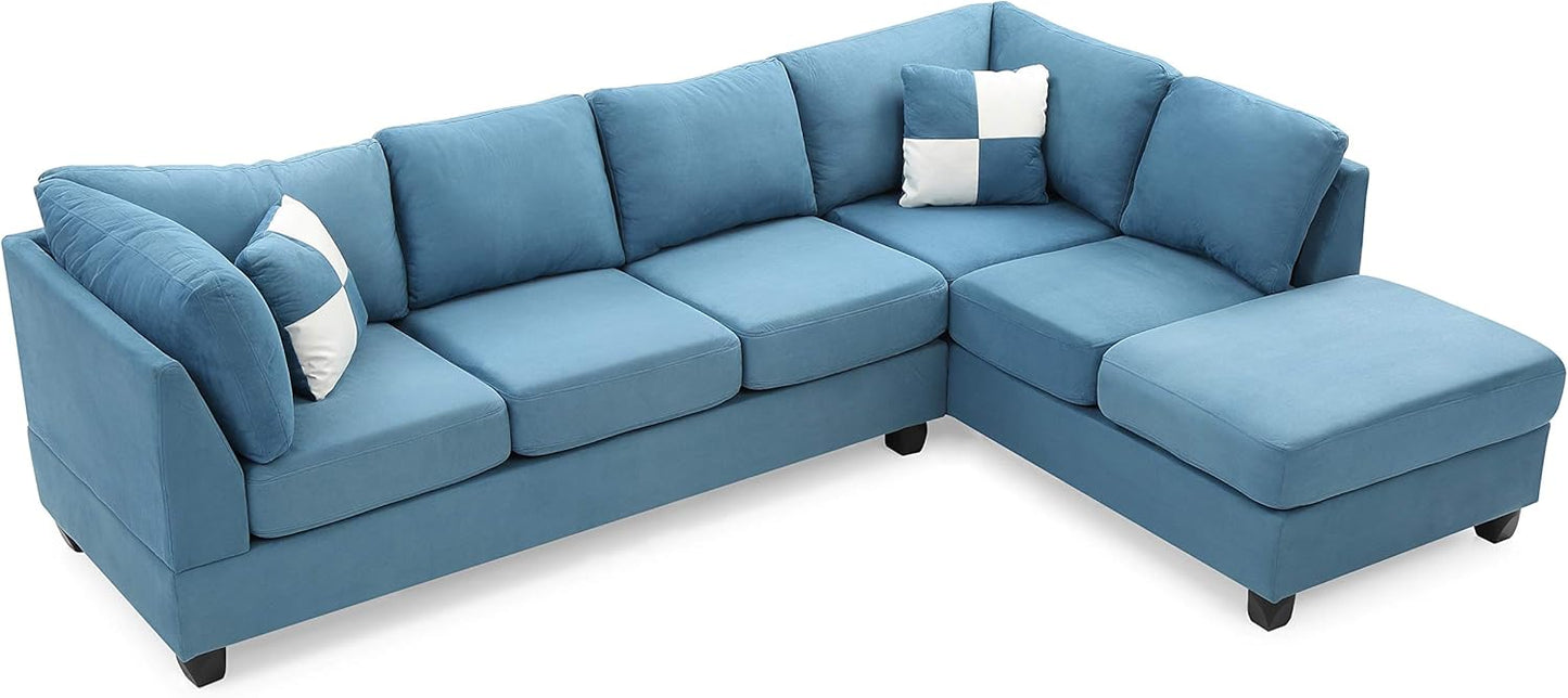 Glory Furniture Malone Sectional, White B439