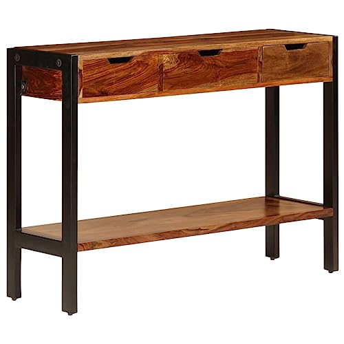 Solid Sheesham Wood Sideboard with 3 Drawers C513