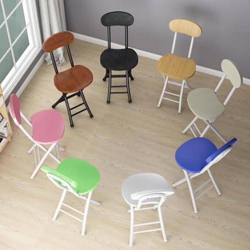 18" Folding Stool with Backrest, Portable for Outdoor Travel B6802