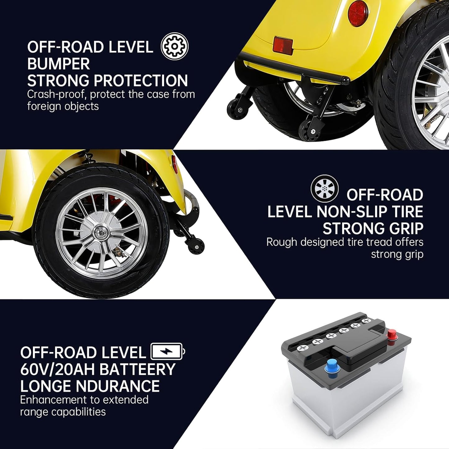 Heavy Duty 4-Wheel Mobility Scooter for Seniors, 500 lbs Capacity D992