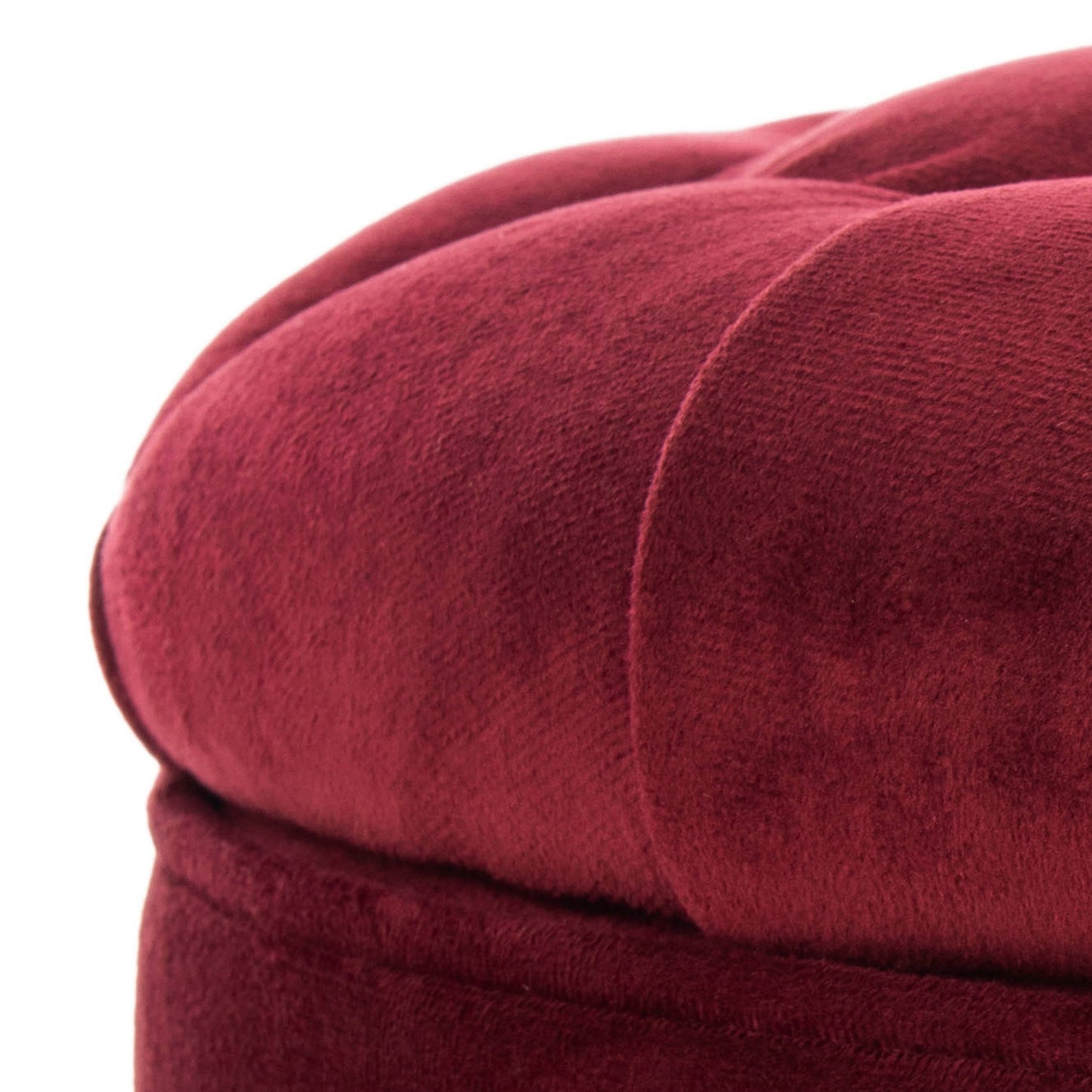 Safavieh Amelia Red Velvet Tufted Storage Ottoman N6567