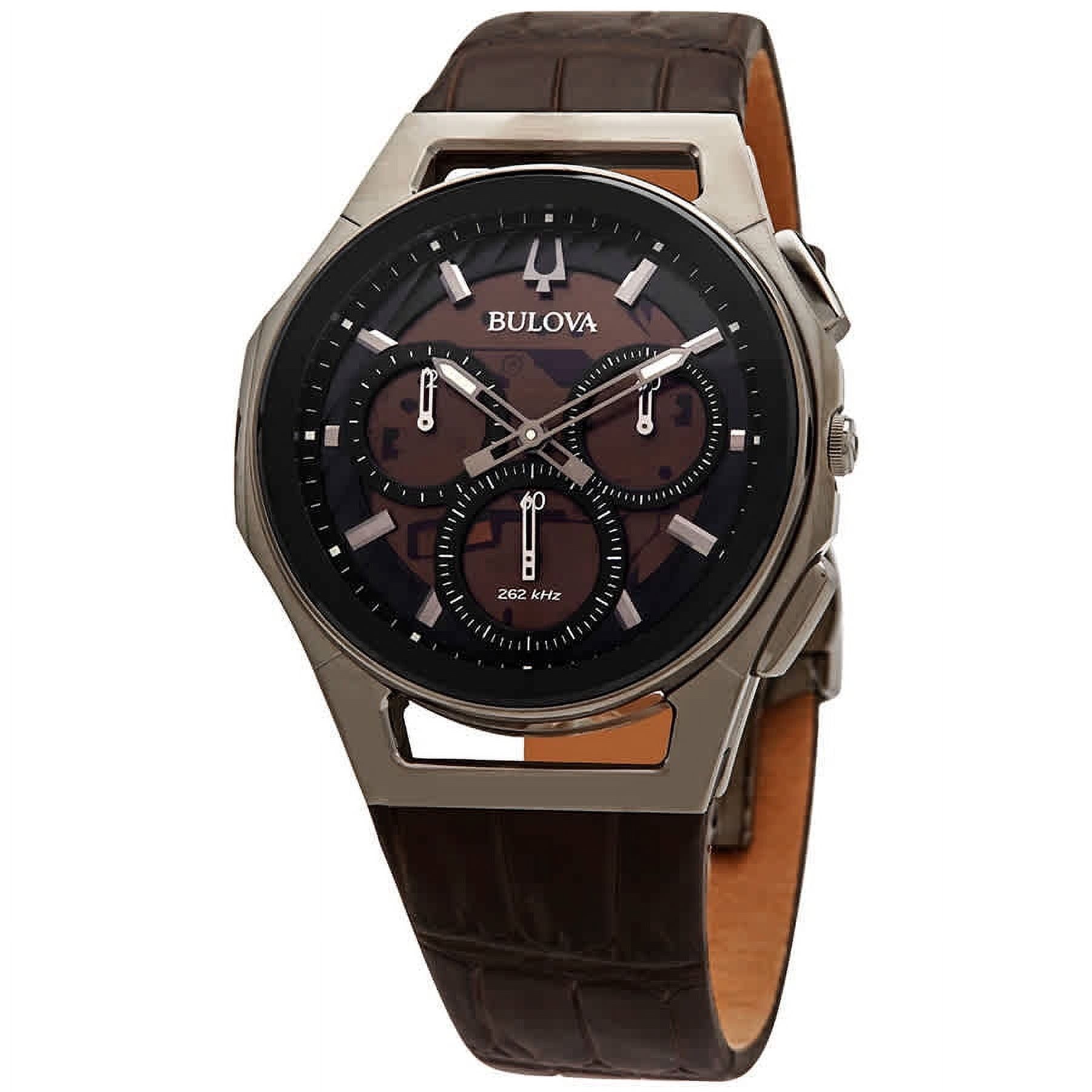 Bulova CURV Chronograph Quartz Black Skeleton Dial Men's Watch 98A231