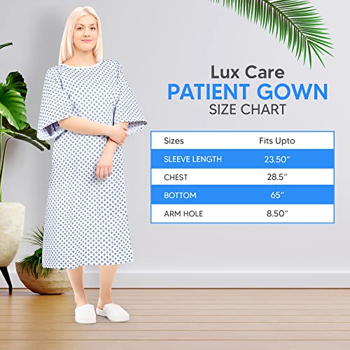 Unisex Patient Gown Cotton Blend 2XL 2 Pack Q727280