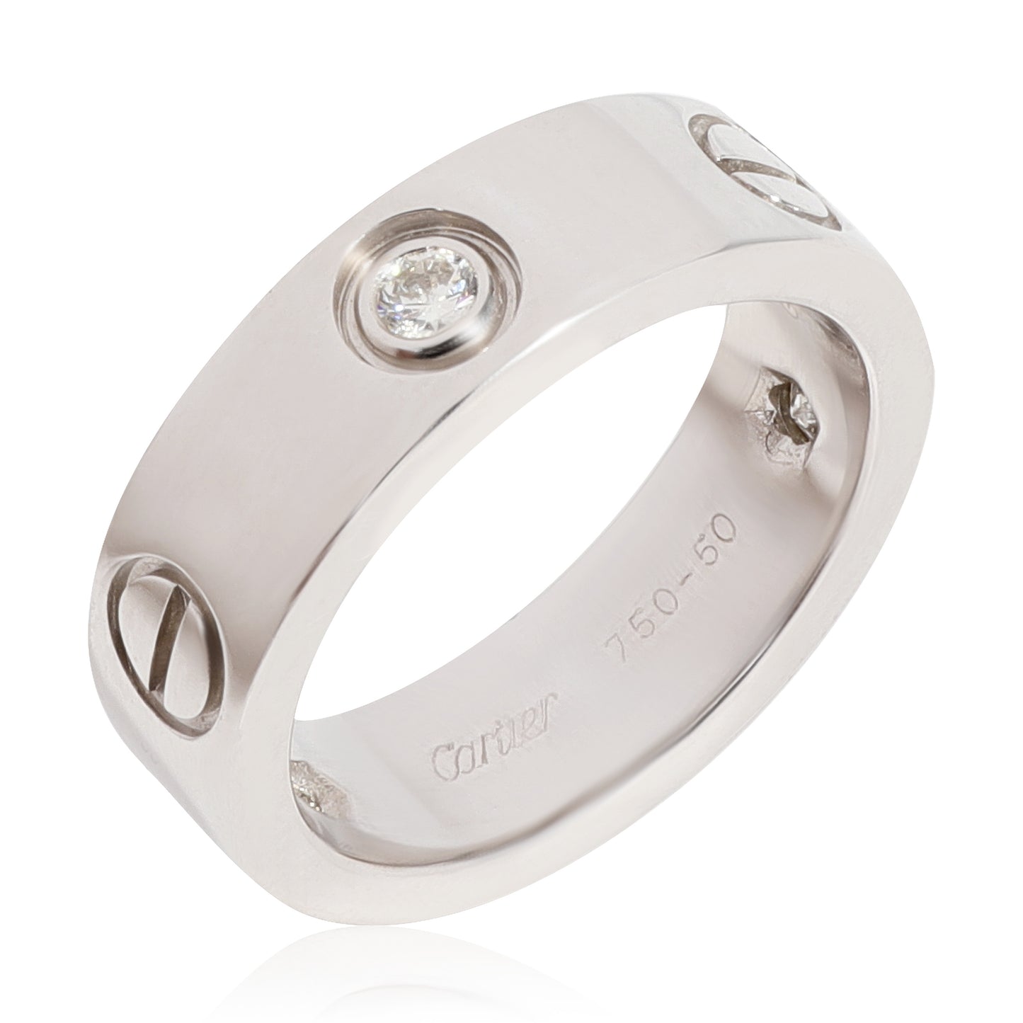 Cartier Love Diamond Ring 18k White Gold T89543