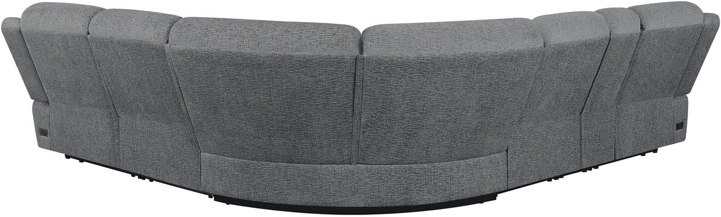 Coaster Home Furnishings Bahrain 6-Piece Power Sectional Charcoal M96593