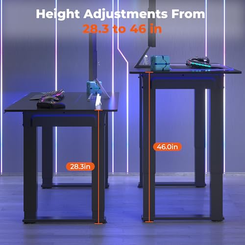 Standing Desk with Dual Motor, 63x30 inches, White Y935