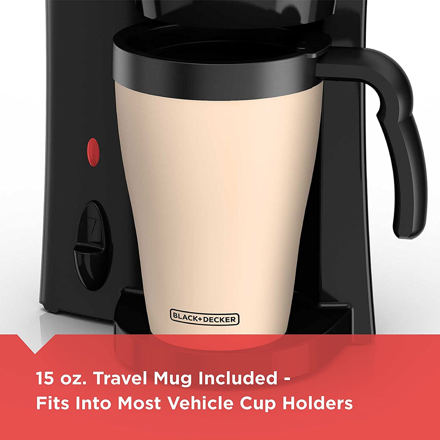 BLACK+DECKER Brew 'n Go Personal Coffeemaker with Travel Mug P145