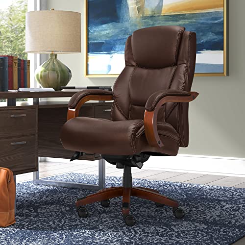 La-Z-Boy Delano Big & Tall Executive Office Chair, Bonded Leather, Black X71543