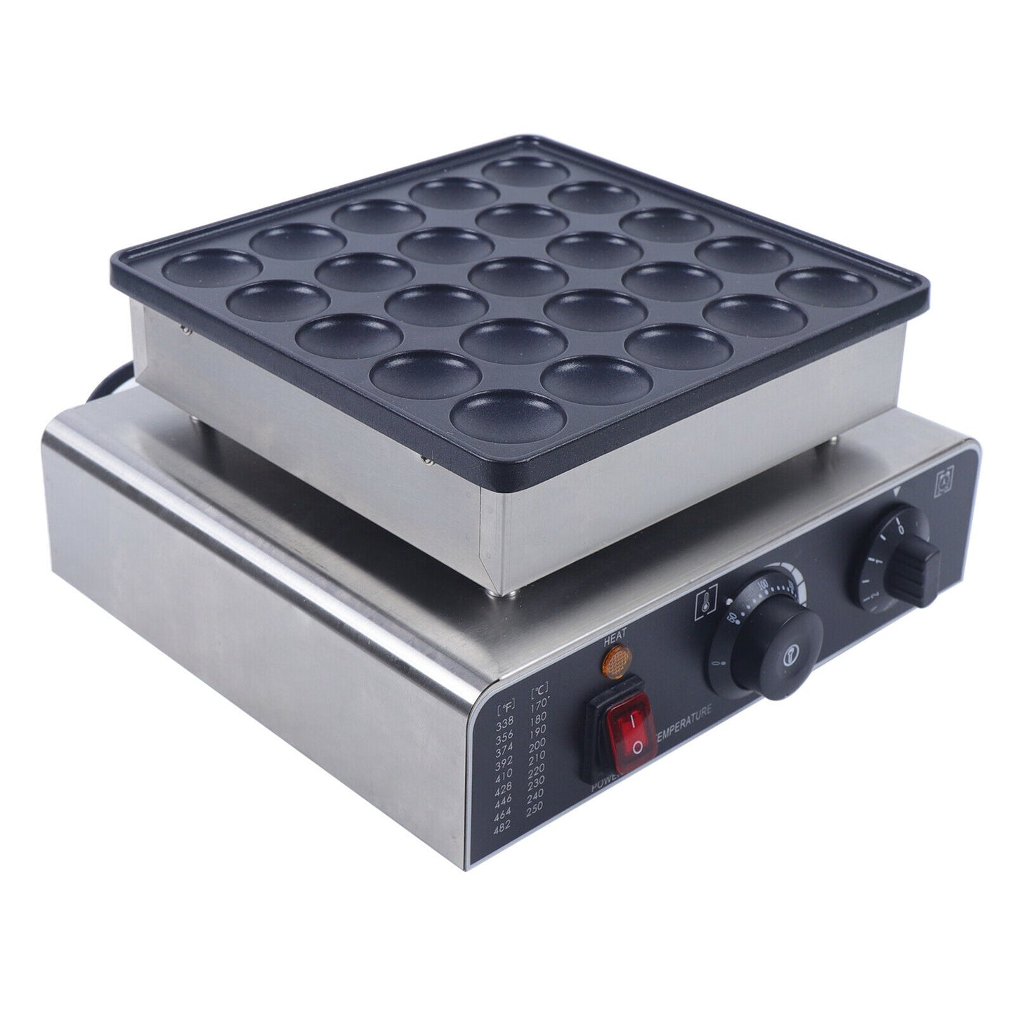 800W Commercial Nonstick Waffle Maker Mini Dutch Pancake Baker E43707