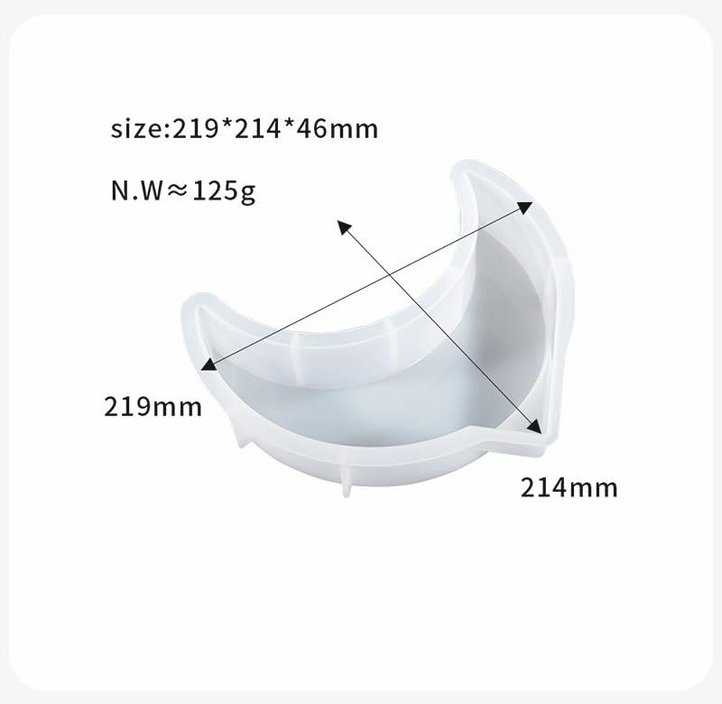 Moon Lights Resin Molds Silicone with Wooden Lighted Base Stand for Epoxy Lamp DIY I718