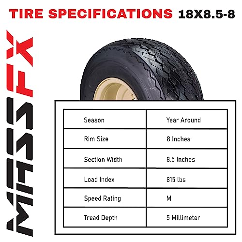 18x8.50-8 OEM Golf Cart Wheels and Tires Combo - Set of 4 A8907
