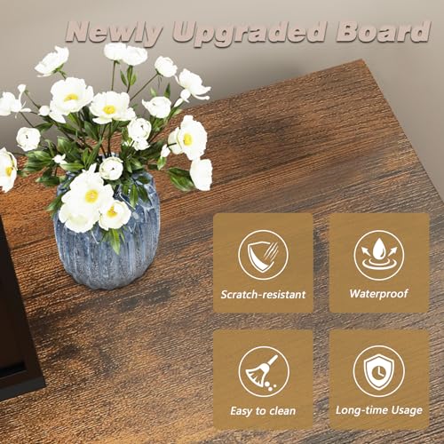 Lemberi Fireplace TV Stand for 80" TVs, 70" Modern Wood Media Console J56469