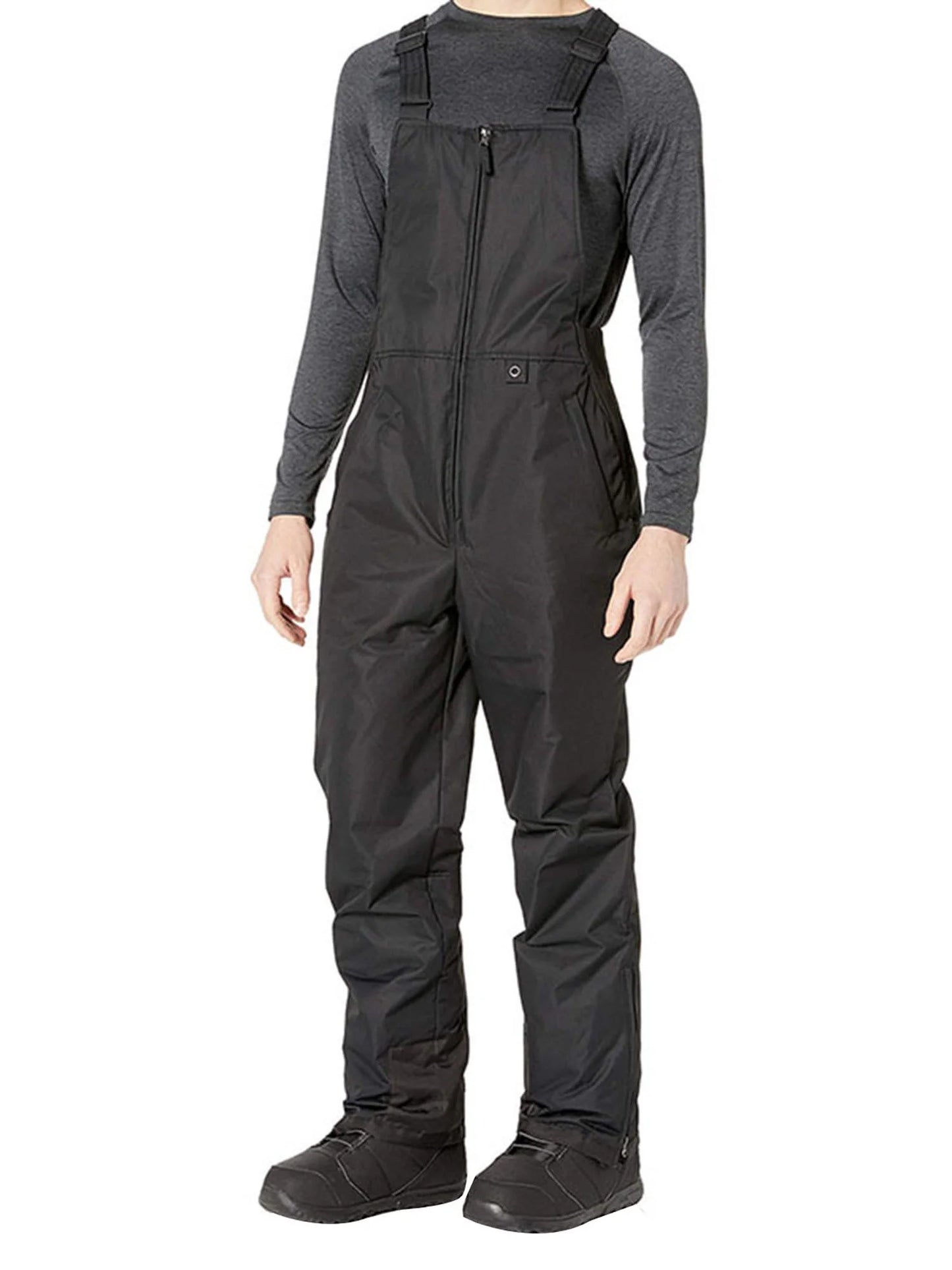 Mens Insulated Ski Snow Bib Overalls Waterproof Ski Bib Overalls Winter Snowboarding Pants Ski Snow Bib Overalls with Pocket