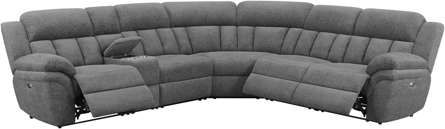 Coaster Home Furnishings Bahrain 6-Piece Power Sectional Charcoal M96593
