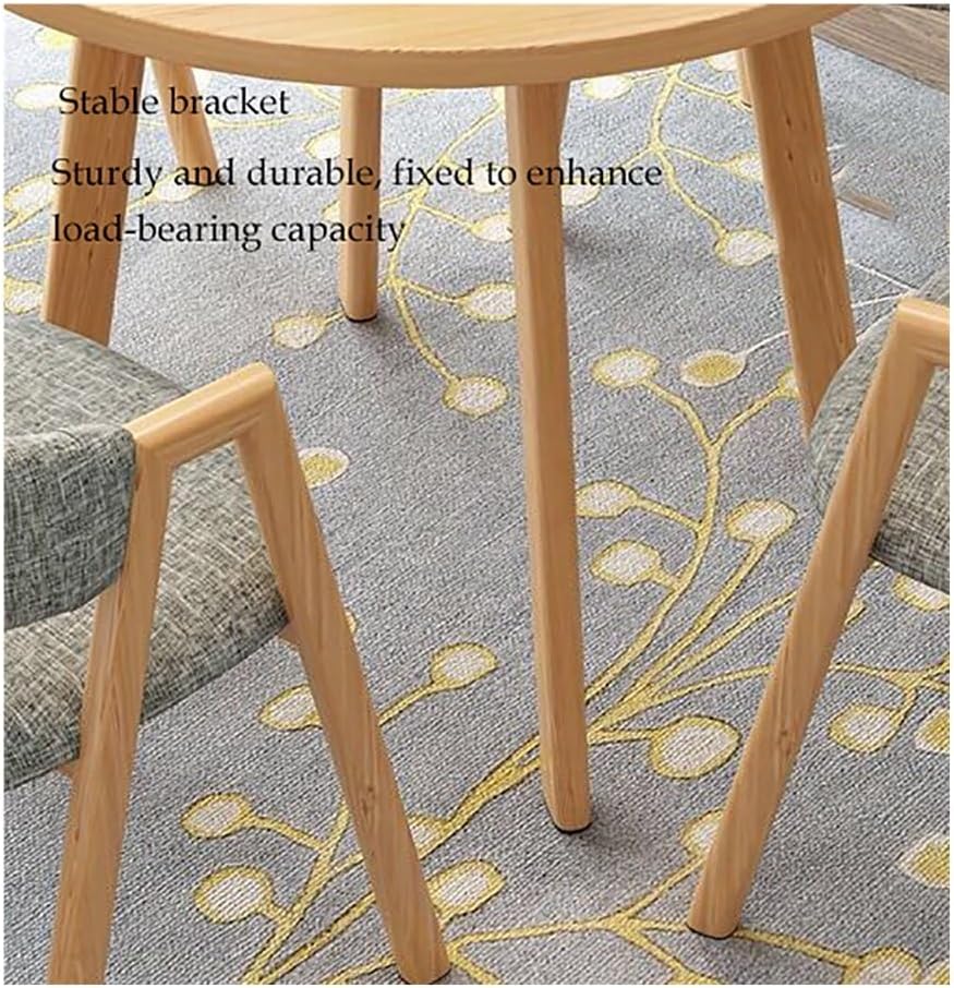 Round Dining Table Set for 4, Faux Marble with Upholstered Chairs V33699