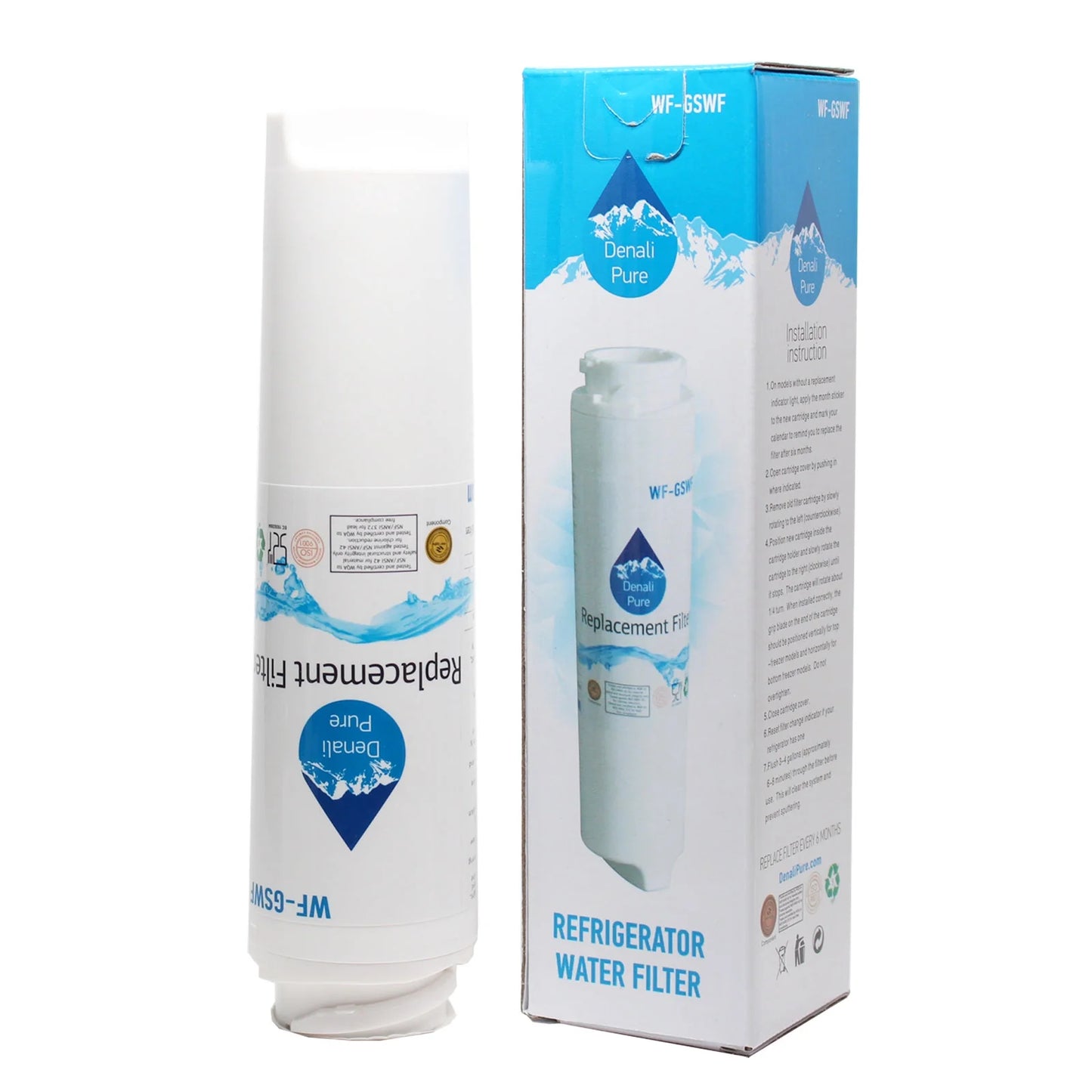 3-Pack Denali Pure Replacement Water Filter for GE PDS20MFWACC Refrigerator L314228