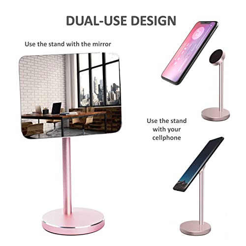Silver Desk and Cubicle Mirror with Detachable Wide Angle Glass Stand U33144