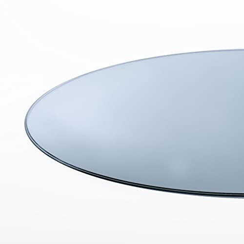 36" Inch Round 3/4" Thick Clear Glass Table Top with flat polished Edge and Tempered Glass, Replacement Glass Table Top, Great for dining tables, end tables, and outdoor patio table tops or table
