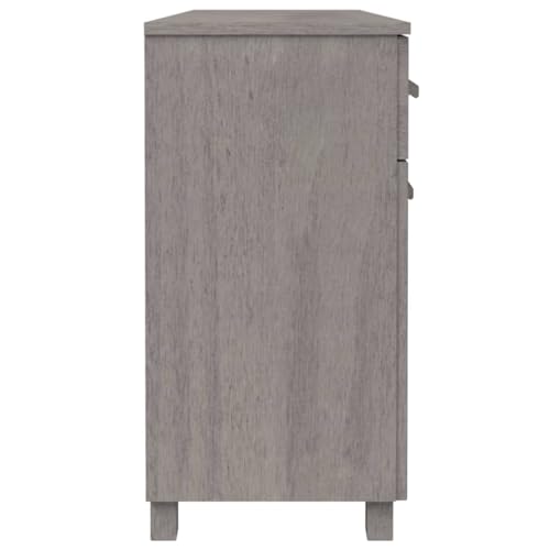 Buffets & Sideboards Sideboard Light Gray Solid Wood Pine with Sliding Drawers V580284