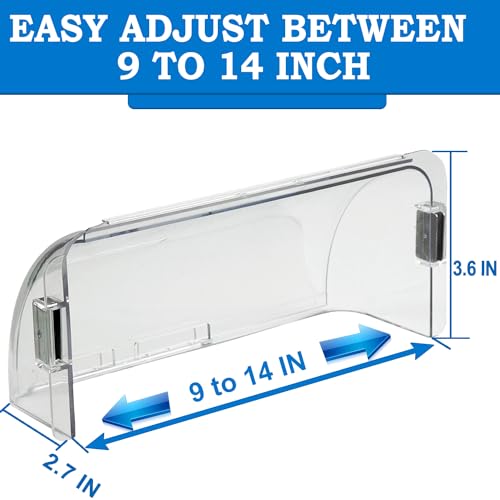 Magnetic Air Vent Deflector for Floor, Ceiling & Wall Registers, Adjustable 9-14", 2 Pack Clear N1101