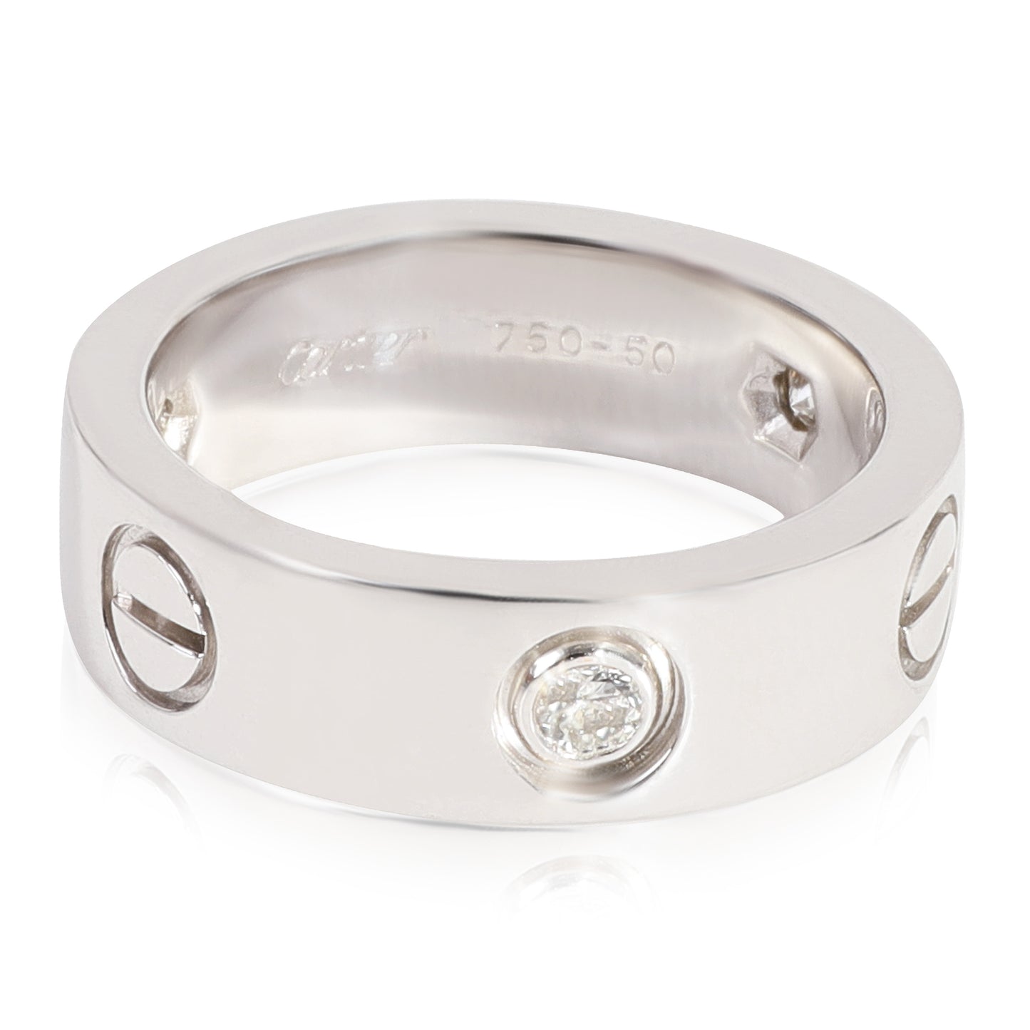 Cartier Love Diamond Ring in 18k White Gold 0.22 CTW