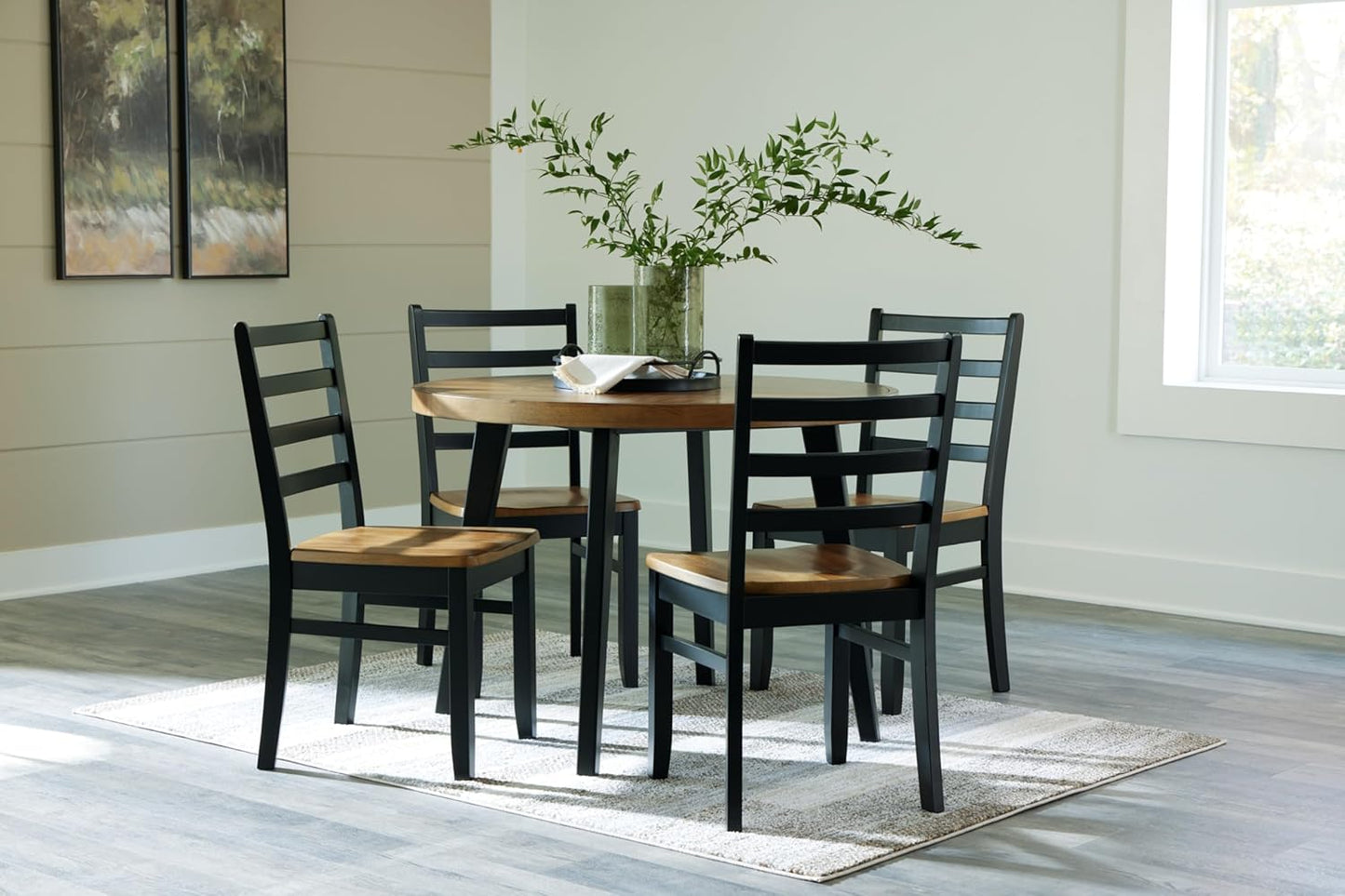 Signature Design by Ashley Blondon Dining Table and 4 Chairs, Set of 5 I35229
