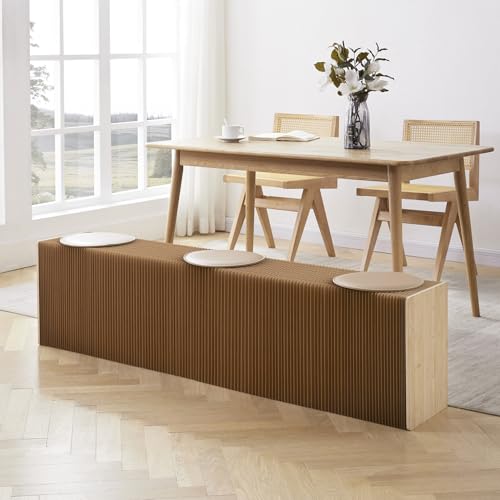 Paper Folding Telescopic Sofa Stool Brown L583519