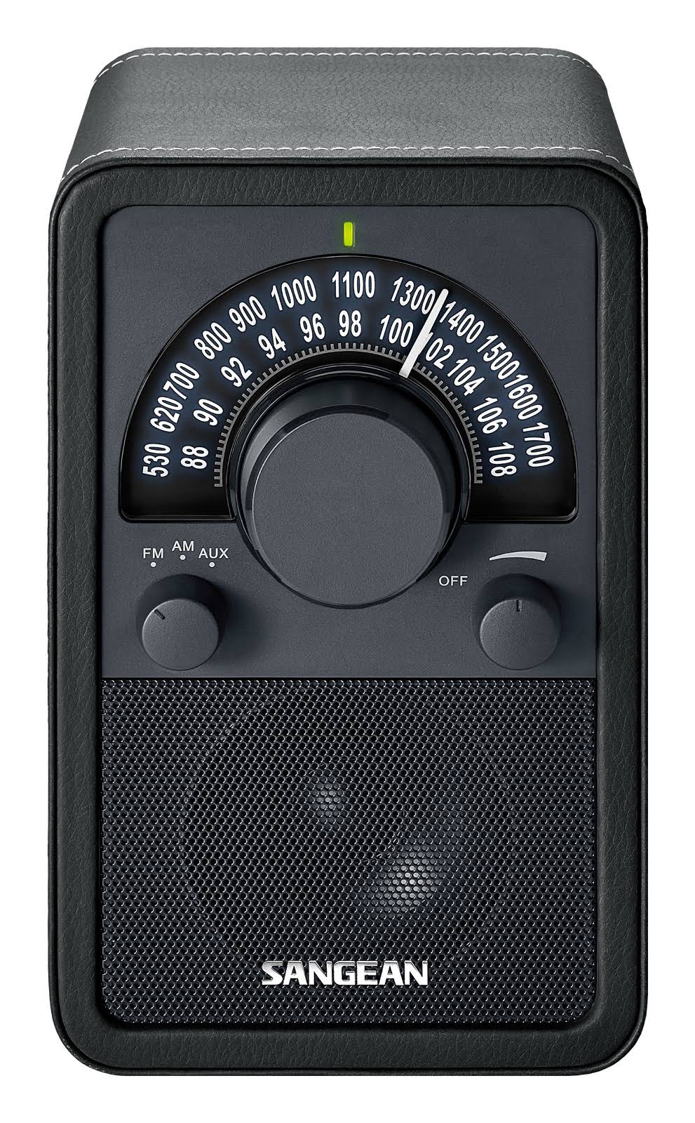 Sangean WR-15 Radio - Black Leather