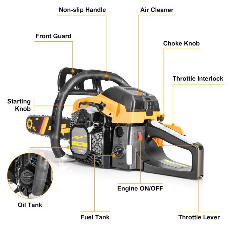 Salem Master 20 in. 62 CC 2-Cycle Gas Powered Chainsaw Y46544