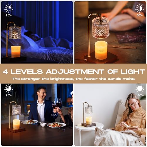 Candle Lamp Warmer With Timer for Jar Candles, Bedroom Decor A92391