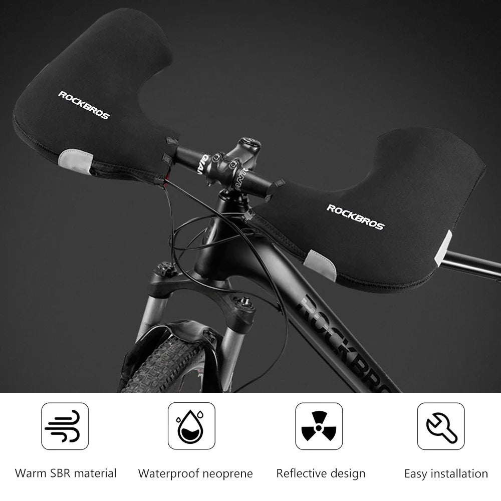 Winter Handlebar Gloves Windproof Neoprene Bike Mittens N49594