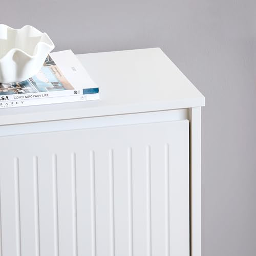 Haotian Shoe Storage Cabinet with 2 Flip-Drawers, White A706524