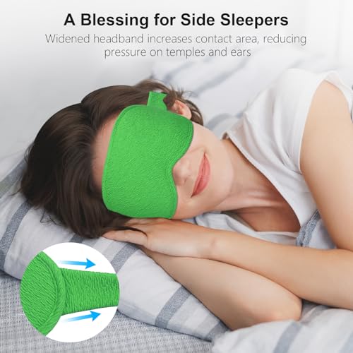 Gritin 100% Blackout Sleep Masks for Women & Men, Ergonomic 3D Cutout Eye Mask, Curry Color I3295