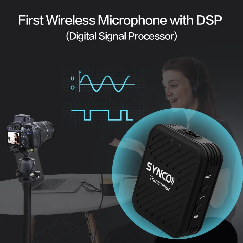 SYNCO G1(A1) 2.4G Wireless Microphone System with 1 Transmitter & 1 Receiver & 1 Lavalier Microphone L5895