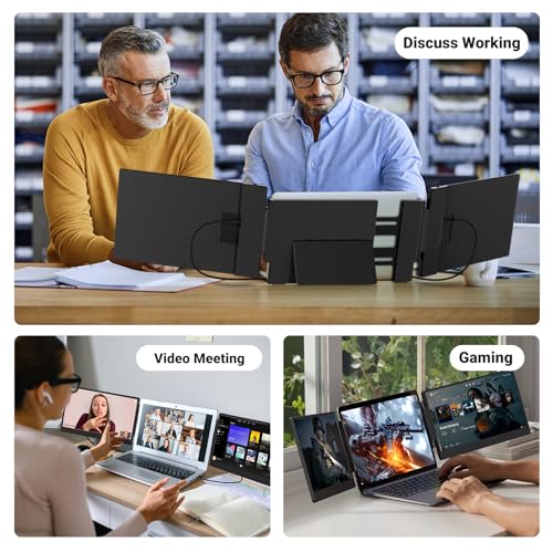 Laptop Screen Extender 15.6" FHD 1080P IPS Triple Portable Monitor S56590