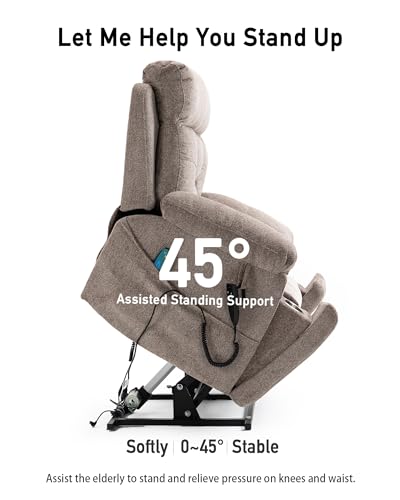 Large Power Lift Recliner Chair for Elderly with Heated Massage, Extra Wide Seat A72600