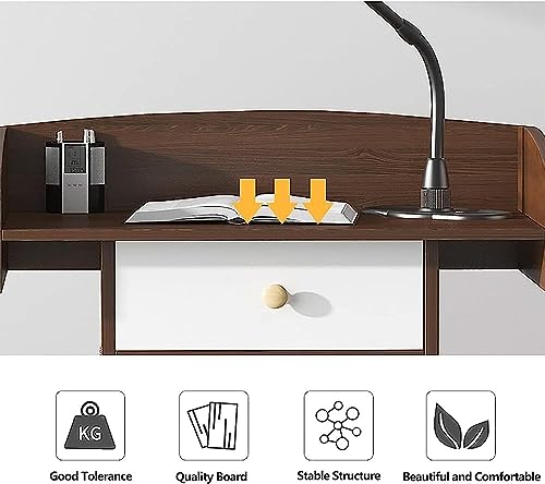 Podium Wood Stand Floor Standing Podium with Storage Shelf for Speakers V296924