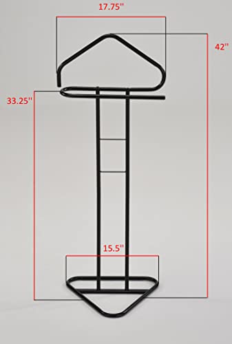 Kings Brand Furniture Kalblins Metal Wardrobe Valet Rack Stand, Black B354