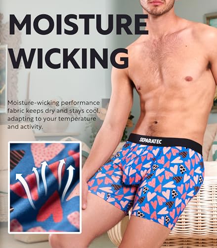 Separatec Men's Boxer Briefs with Dual Pouch Support, 3 Pack P45074