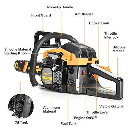 Salem Master 62cc 2-Cycle Gas Powered Chainsaw, 20-Inch J120747