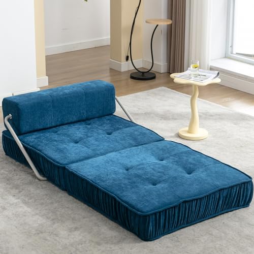 Folding Sofa Bed Futon Sleeper Chair with Removable Back Cushion Gray K245