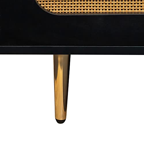 Rattan Sideboard Buffet Cabinet with Adjustable Shelf for TV up to 55" Z584820