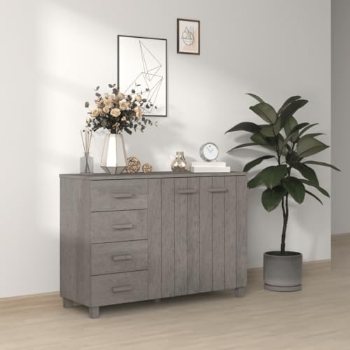Buffets & Sideboards Sideboard Light Gray 44.5"x15.7"x31.5" Solid Wood Pine,Rewritten:Important:Assembly is required for this sideboard. For safety, it comes with a wall attachment device to prevent o