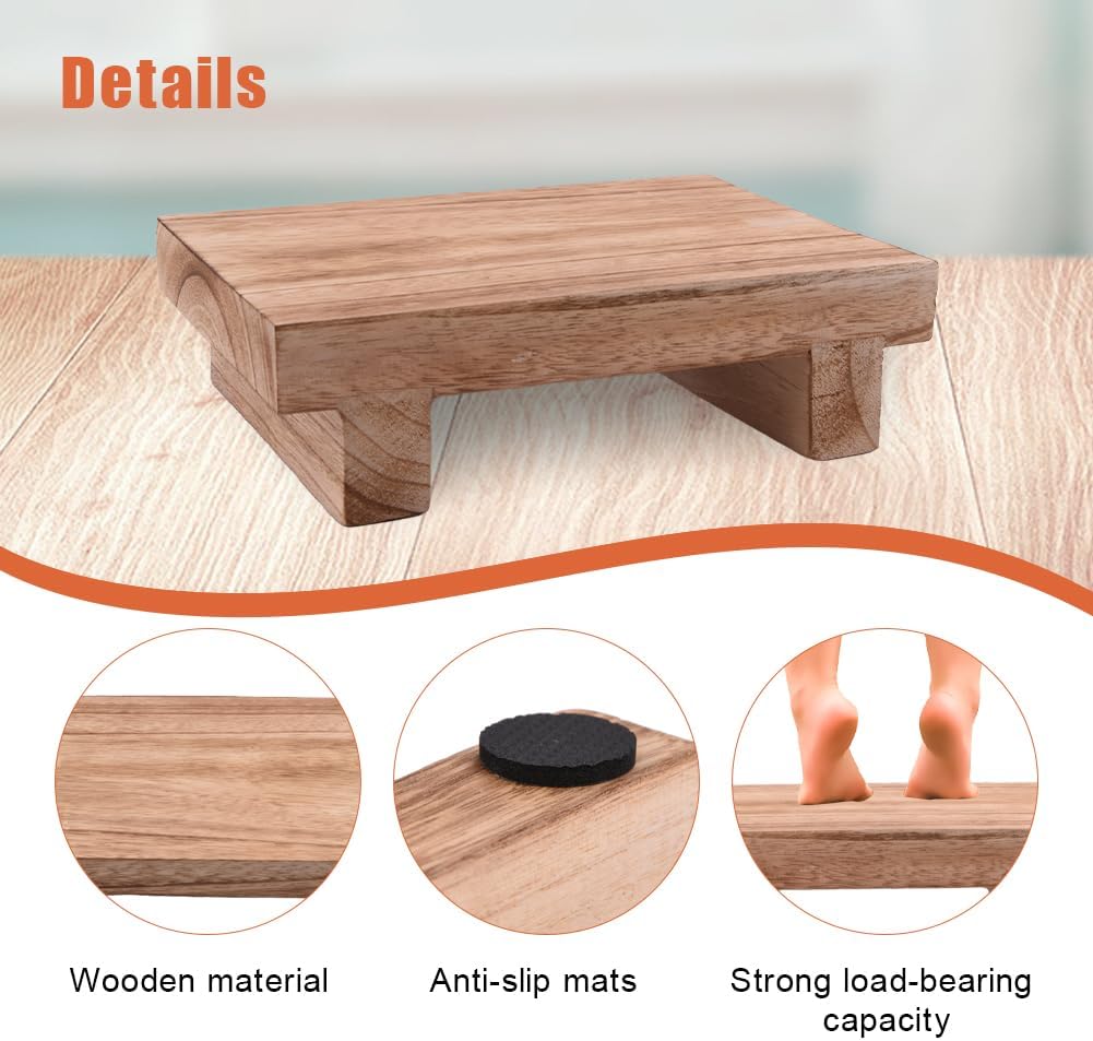 Wood Step Stool for Kids, Bathroom and Kitchen K401