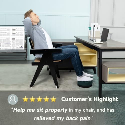 Foot Rest for Under Desk with Foot Massager, Soft Silicone, Gray V42503